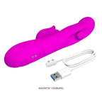 PRETTY LOVE – YALANDA RABBIT OSCILLATING VIBRATOR WITH LED DISPLAY PURPLE