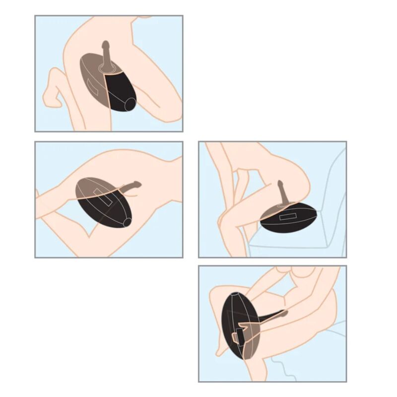 FETISH FANTASY SERIES – BODY DOCK BOULE GONFLABLE AVEC GODEMICHET NOIR 41,9 CM