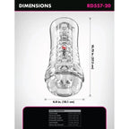 PDX ELITE – VIEWTUBE PLUS SEE-THRU EZ-GRIP TRANSPARENT STROKER 21 CM