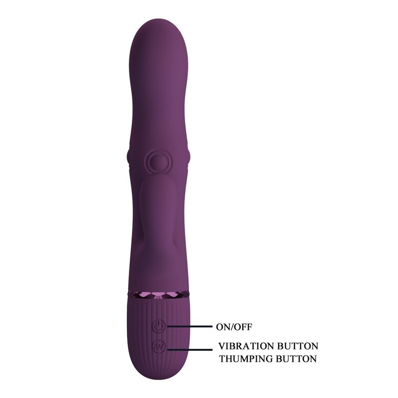 Pretty Love Zach – Rabbit-Vibrator mit Stossfunktion, 5+5 Modi