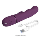 Pretty Love Zach – Rabbit-Vibrator mit Stossfunktion, 5+5 Modi