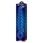 MR PLAY – PERLES ANALES EN SILICONE BLEU ET PLUG ANAL -Ø- 3,4 CM – 28,5 CM