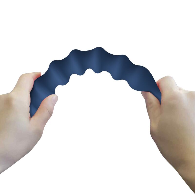 MR PLAY – PERLES ANALES EN SILICONE BLEU ET PLUG ANAL -Ø- 3,4 CM – 28,5 CM