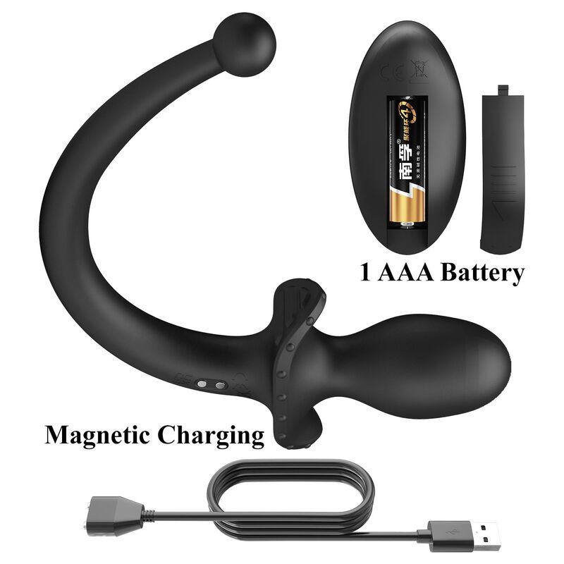 MR PLAY – WIRELESS REMOTE CONTROL ANAL AND PERINEUM VIBRATOR BLACK