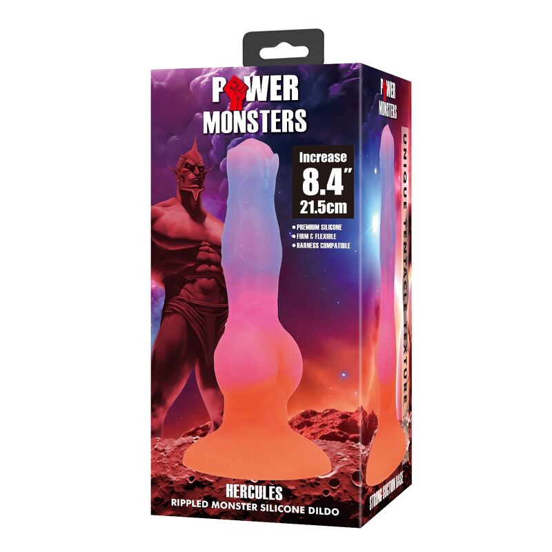 Power Monsters Hercules – Fantasy-Dildo, 21,5 cm, Farbverlauf