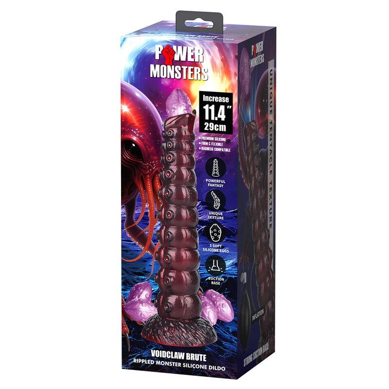 POWER MONSTERS – VOIDCLAW BRUTE GONFLABLE EN SILICONE BICOLOR 29 CM Ø 5,7 CM