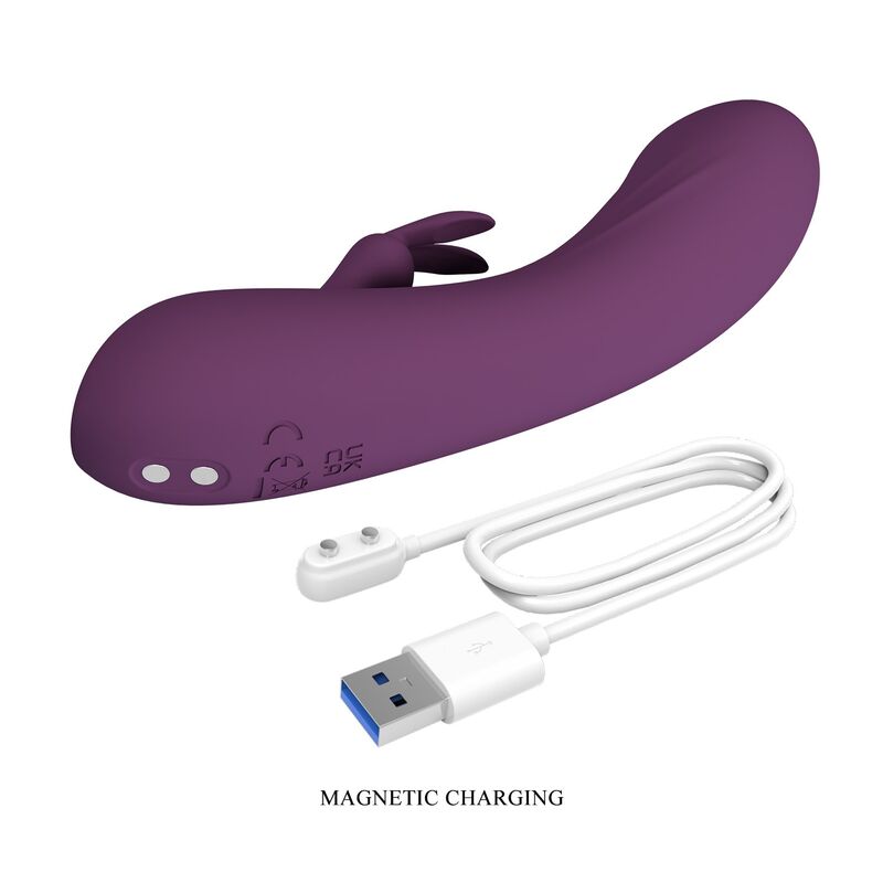 PRETTY LOVE – LANDYN VIBRATEUR LAPIN RECHARGEABLE 10 FONCTIONS VIOLET