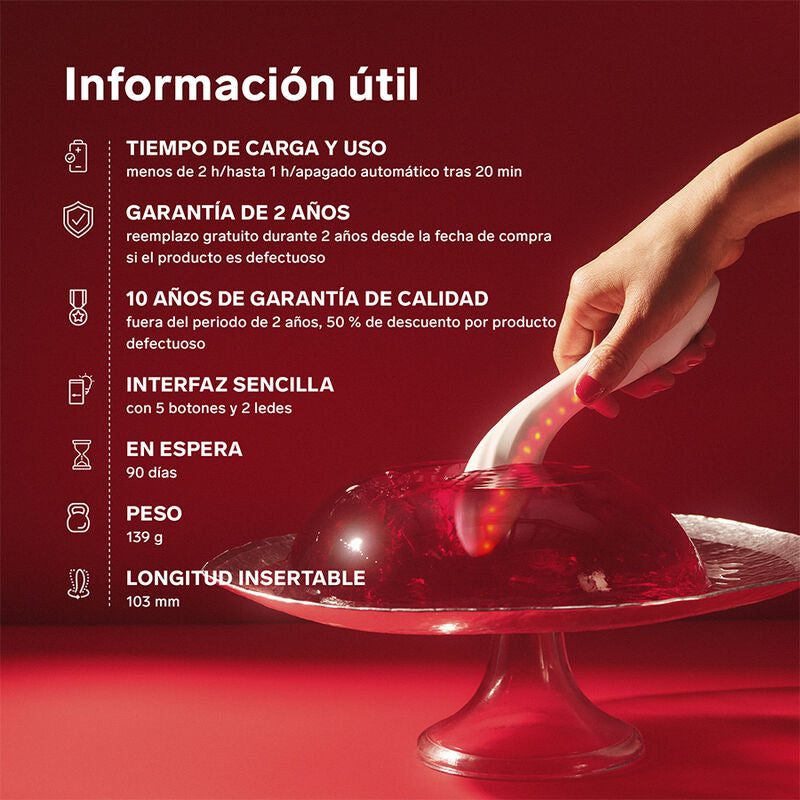 LELO – MONA SPECTRA MASSEUR INTIME À LUMIÈRE ROUGE RECHARGEABLE CONTRÔLÉ PAR APPLICATION