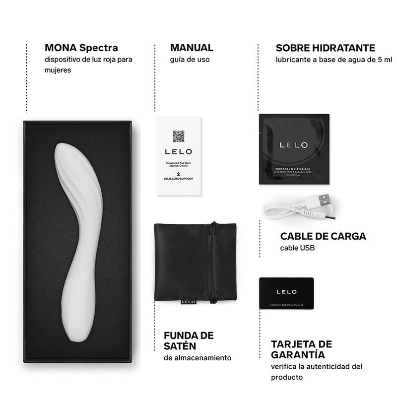 LELO – MONA SPECTRA MASSEUR INTIME À LUMIÈRE ROUGE RECHARGEABLE CONTRÔLÉ PAR APPLICATION