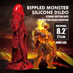 POWER MONSTERS – DILDO FANTASY MINOTAURO CON VENTOSA 21 CM Ø 5 CM ROSSO E NERO