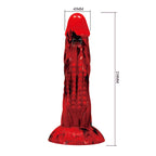POWER MONSTERS – DILDO FANTASY MINOTAURO CON VENTOSA 21 CM Ø 5 CM ROSSO E NERO