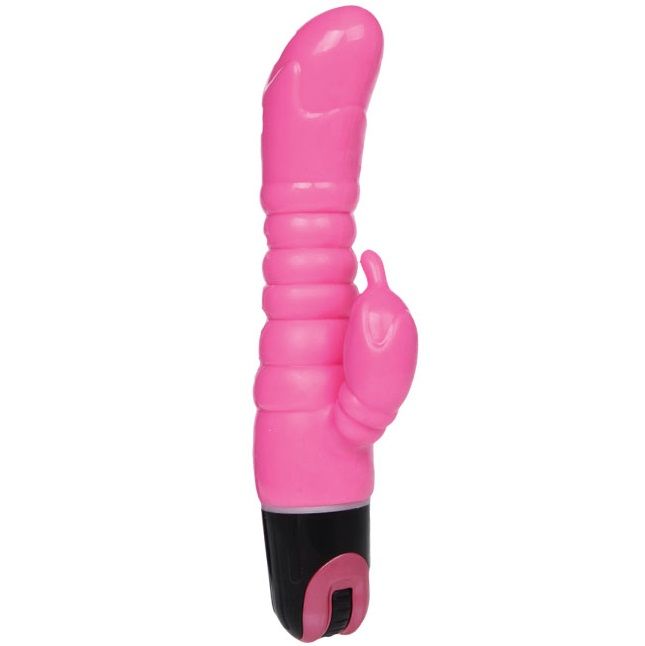 BAILE – Realistischer Vibrator mit Klitorisstimulator, rosa, 22,5 cm