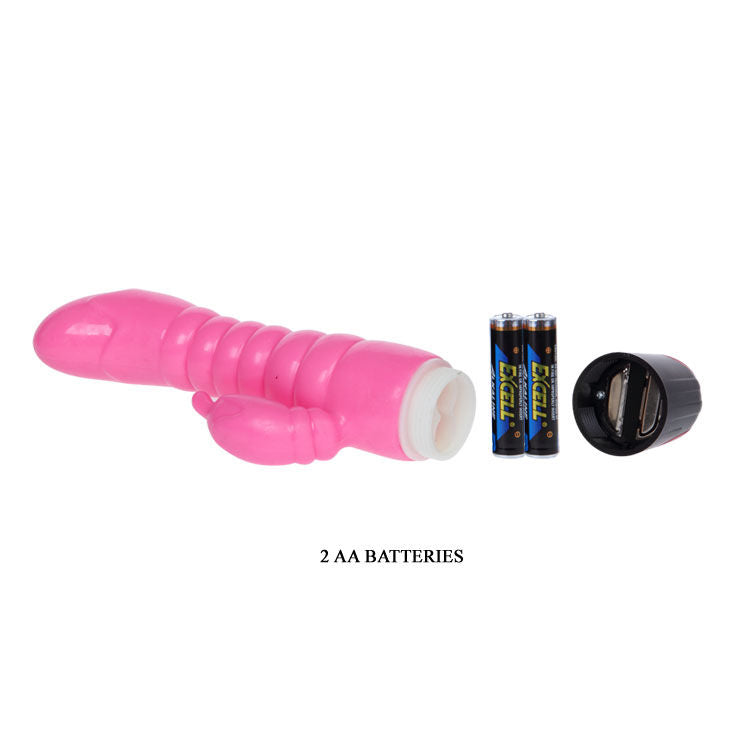 BAILE – Realistischer Vibrator mit Klitorisstimulator, rosa, 22,5 cm