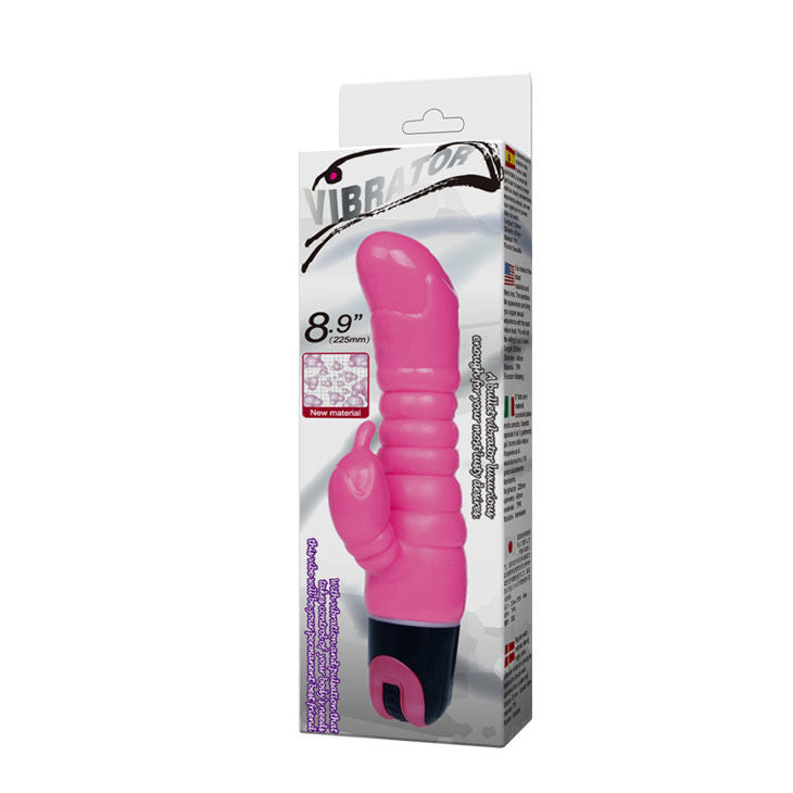 BAILE – Realistischer Vibrator mit Klitorisstimulator, rosa, 22,5 cm