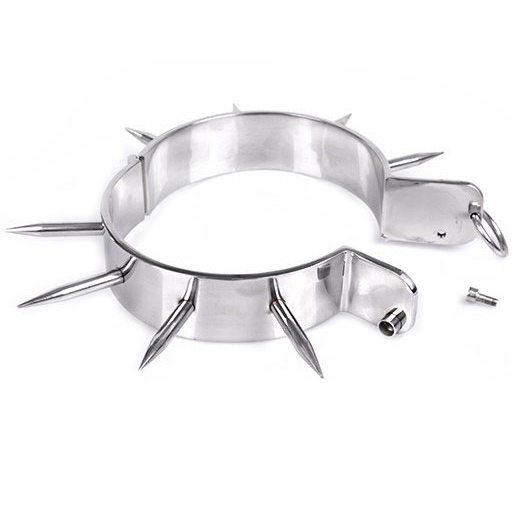 METAL HARD – BDSM slave collar with points
