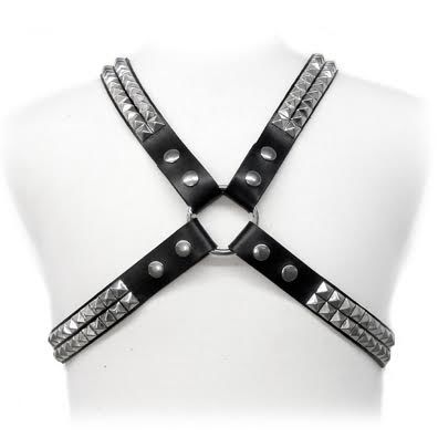 LEATHER BODY Pyramid Stud – Ledergeschirr mit Metalldetails für Herren, S–XL
