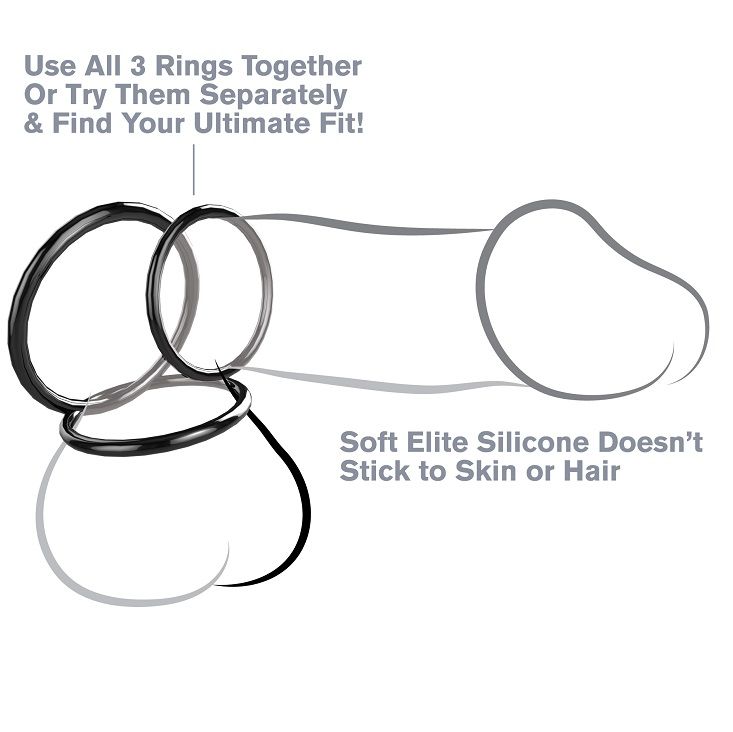 Fantasy C-Ringz – Silikon 3-Ring Stamina Set