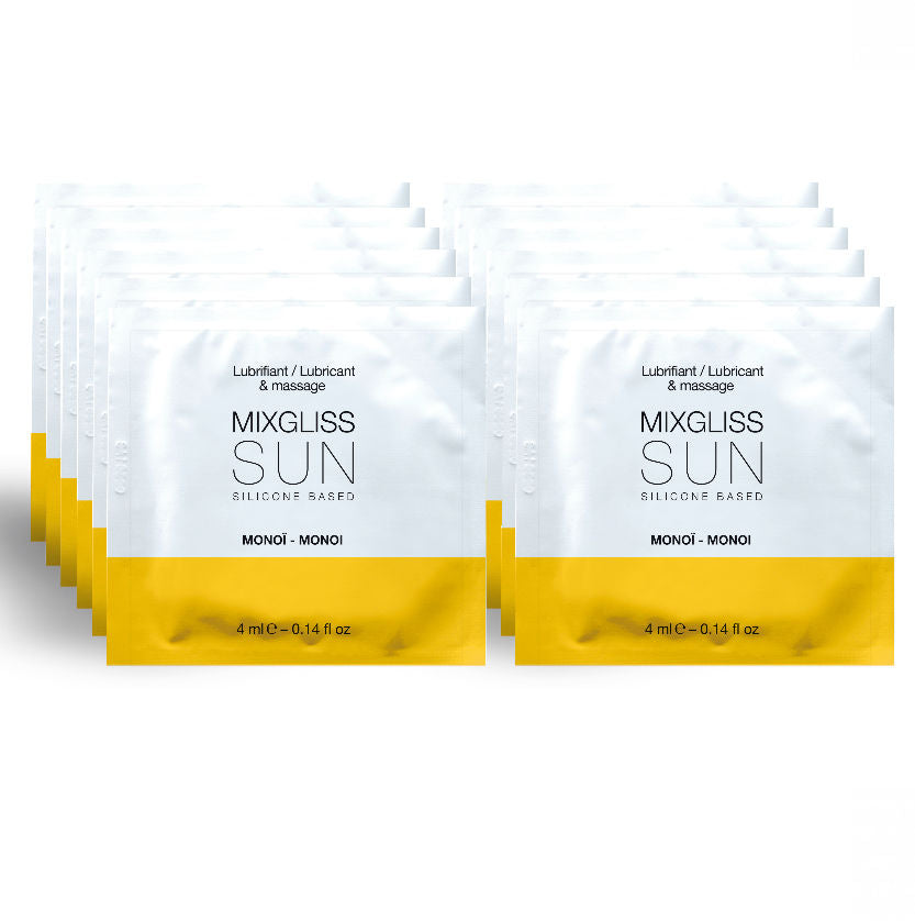 MIXGLISS Monoi – Gleitgel auf Silikonbasis, 12 x 4 ml Einzeldosen