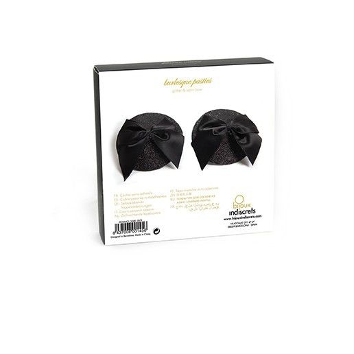 BIJOUX INDISCRETS Burlesque – Shiny nipple covers with bow