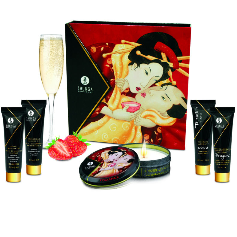 SHUNGA Geisha Secrets – Erdbeer- und Cava-Set