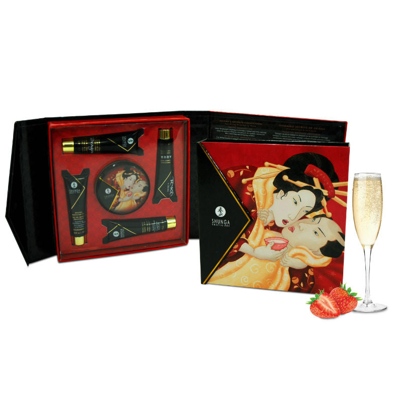 SHUNGA Geisha Secrets – Erdbeer- und Cava-Set