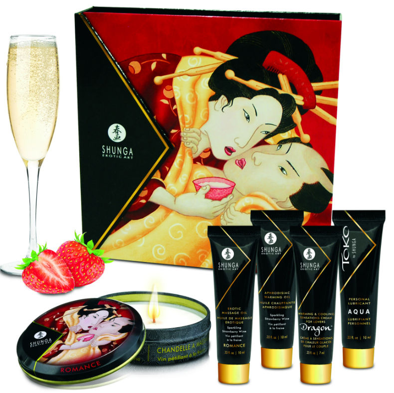 SHUNGA Geisha Secrets – Erdbeer- und Cava-Set
