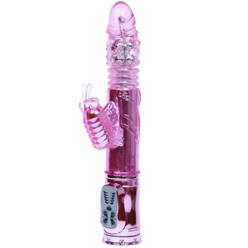 BAILE Rabbit Throbbing Butterfly – Rotationsvibrator, wiederaufladbar