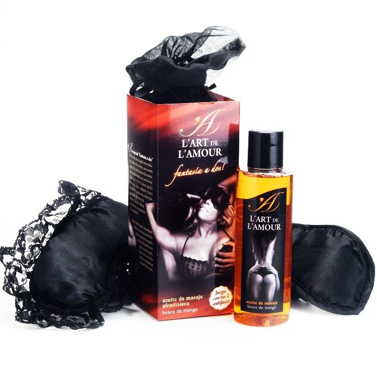 EXTASE SENSUAL Fantasy Set – Massageöl und Masken für zwei