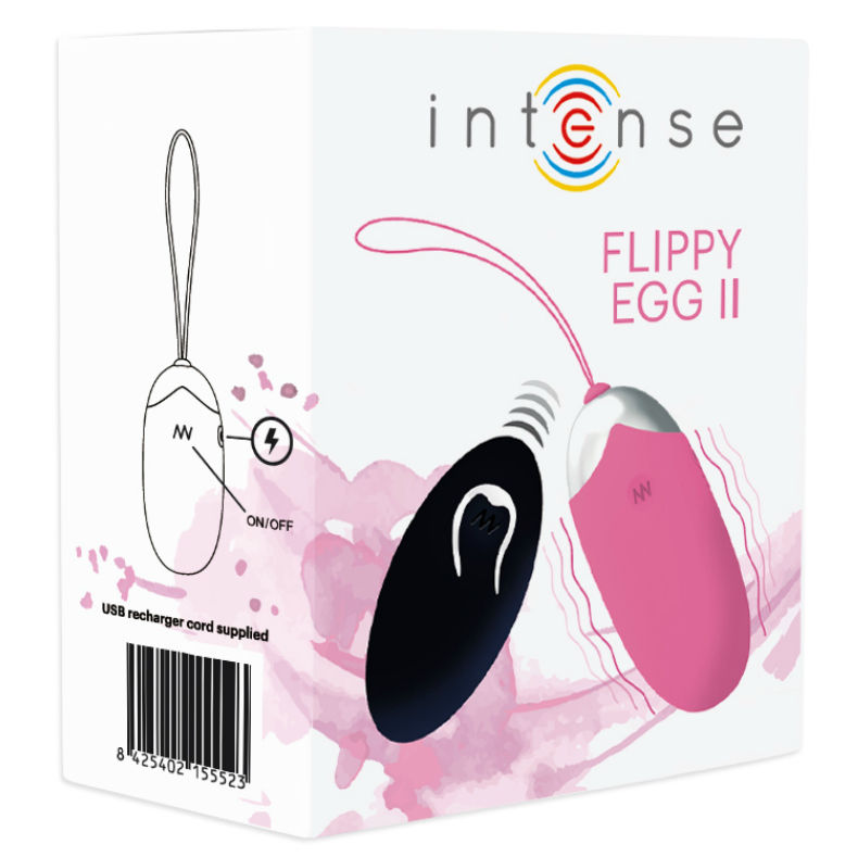 INTENSE Flippy II – Oeuf vibrant  avec télécommande rose