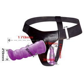 BAILE – Lilac female anal and Vaginal harness gpoint 17 cm