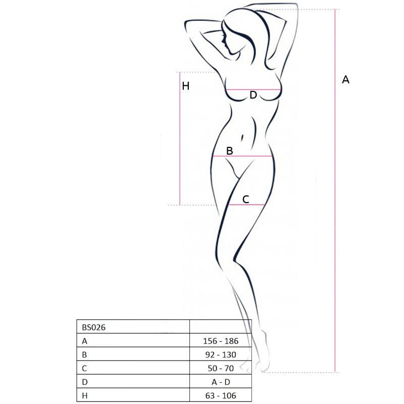 PASSION Woman BS026 – Bodystocking im Kleid-Stil, weiss, Einheitsgrösse