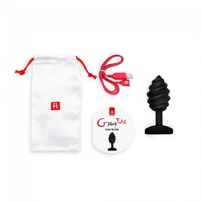G-VIBE Plug Twist – Analplug mit Vibration, schwarz