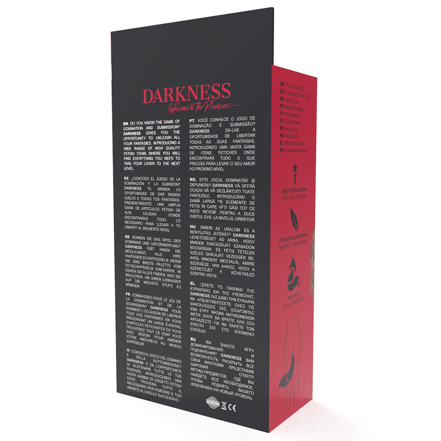 DARKNESS – Queue naturelle avec plug anal en silicone 10 cm
