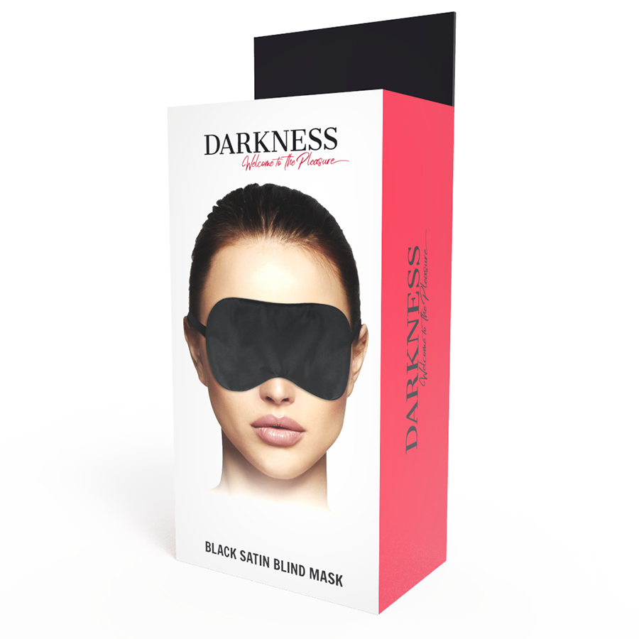 DARKNESS Basic-Maske – Schlafmaske aus Satin, Schwarz