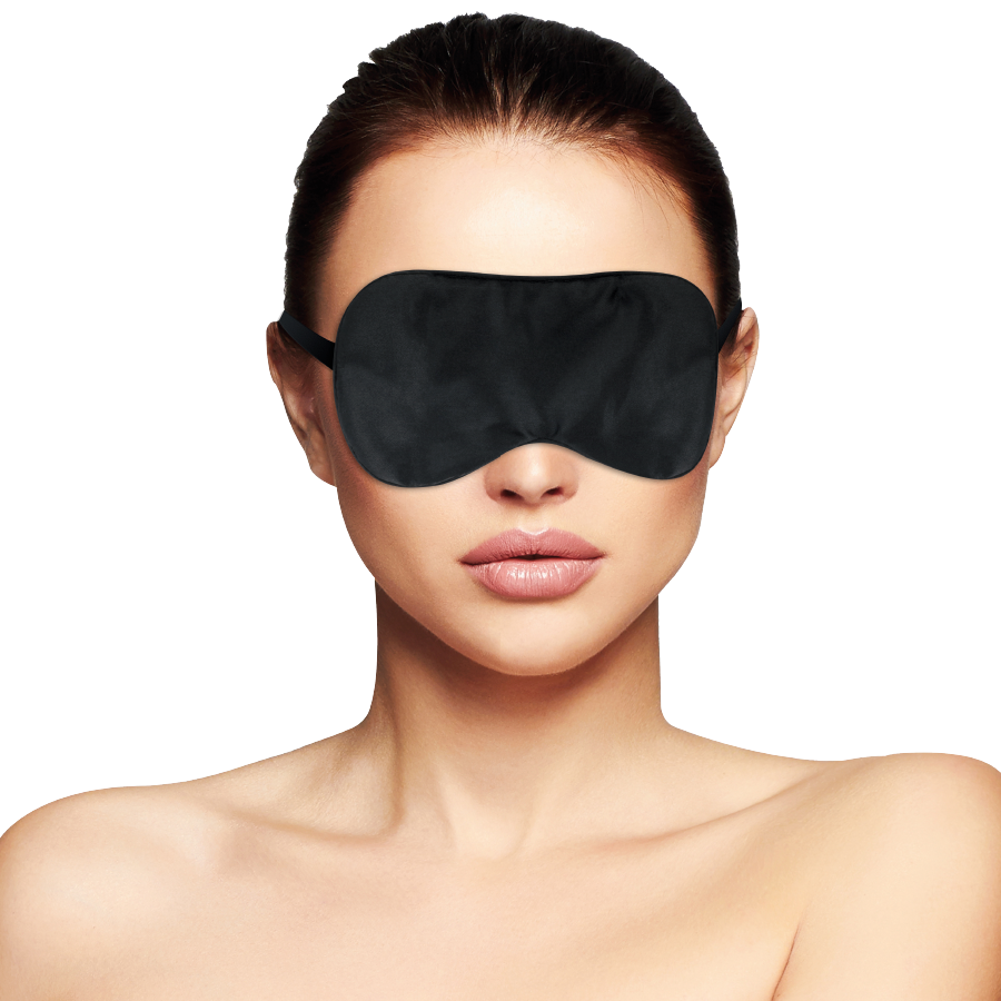 DARKNESS Basic-Maske – Schlafmaske aus Satin, Schwarz