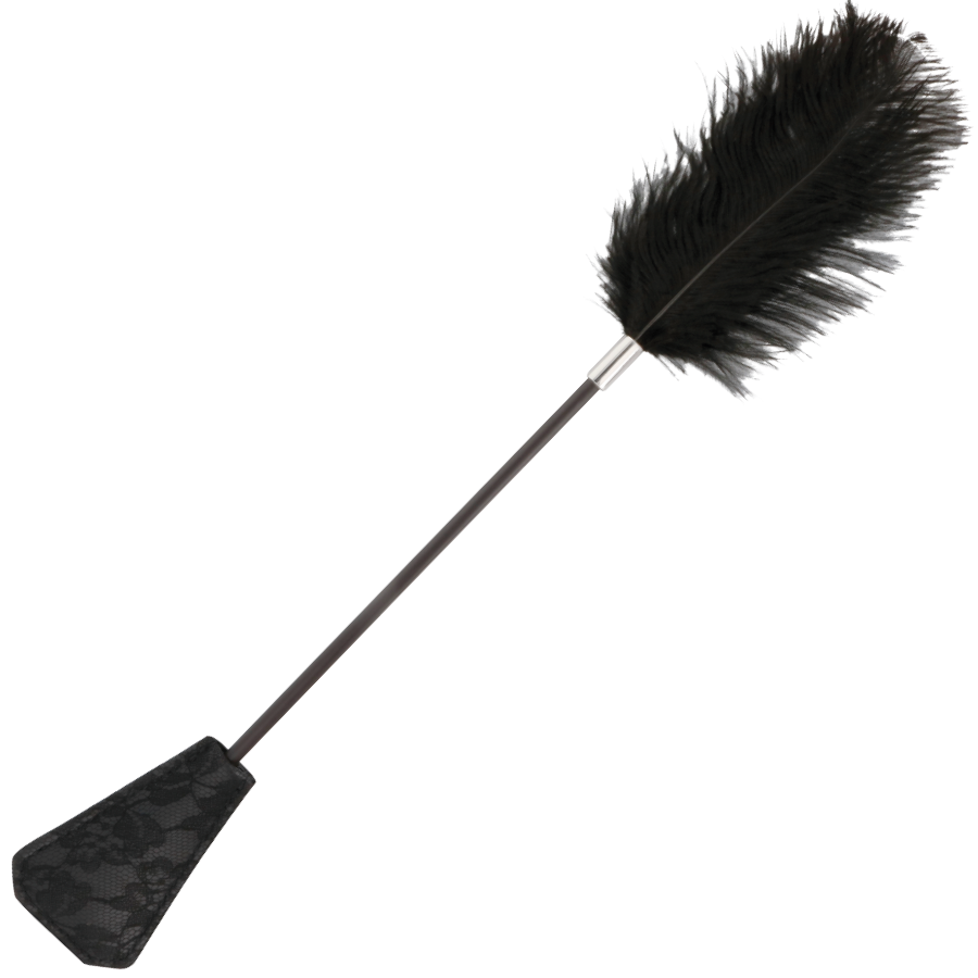 DARKNESS Liebesfeder-Peitsche – Doppelseitig, Schwarz, 56 cm