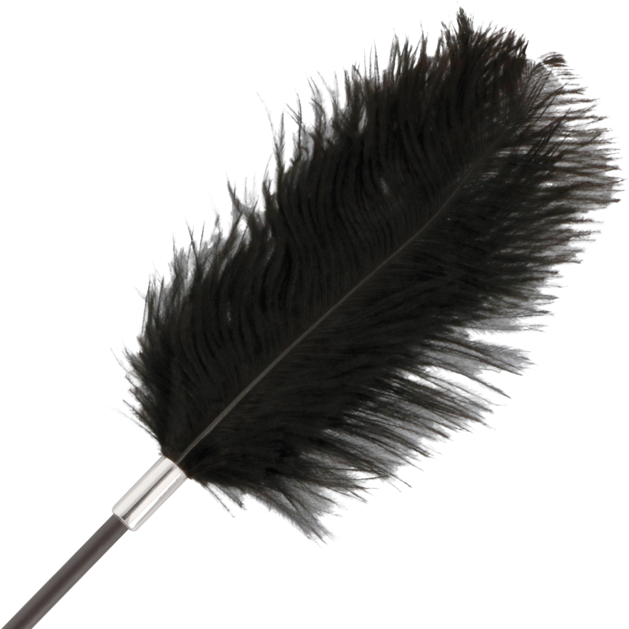 DARKNESS Liebesfeder-Peitsche – Doppelseitig, Schwarz, 56 cm