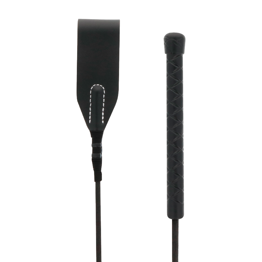 DARKNESS Fetisch-Peitsche – Schwarz, 45 cm