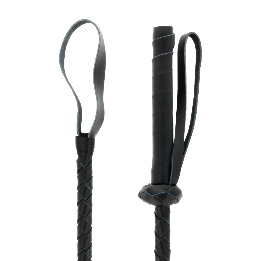 DARKNESS – Fouet BDSM fétichiste en cuir 60cm