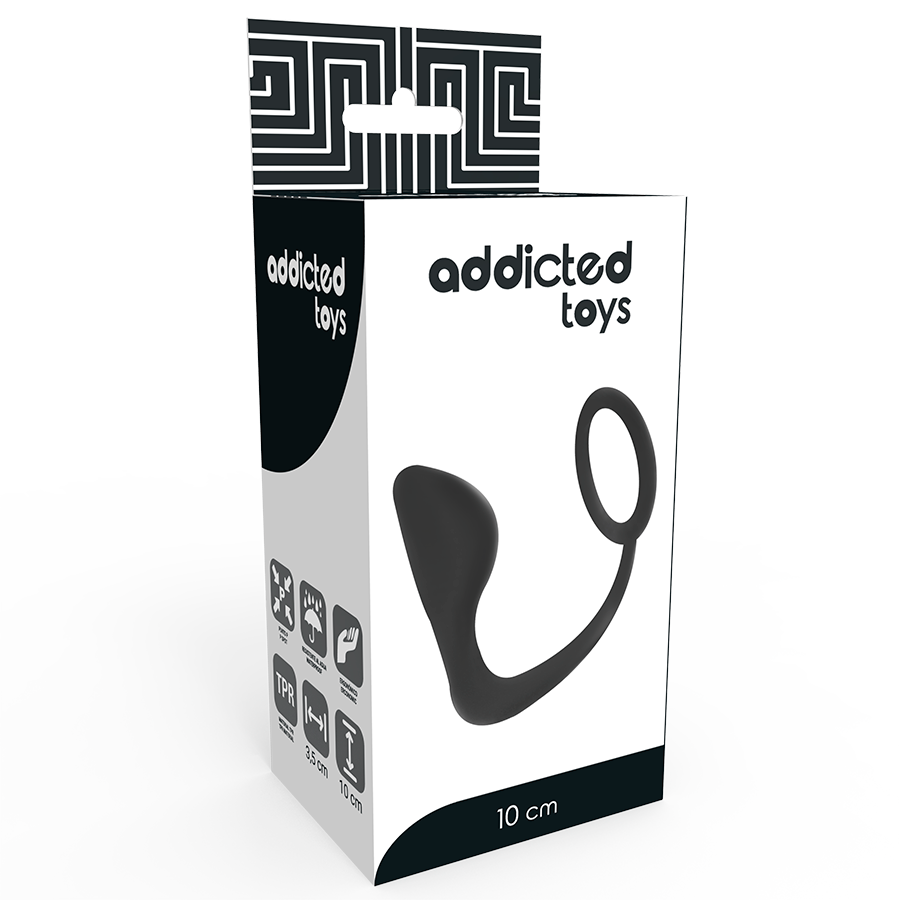 ADDICTED TOYS – Analplug mit schwarzem Penisring
