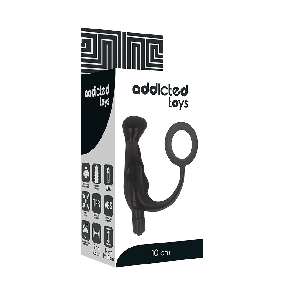 ADDICTED TOYS – Prostata-Vibrator, schwarz, 10 cm
