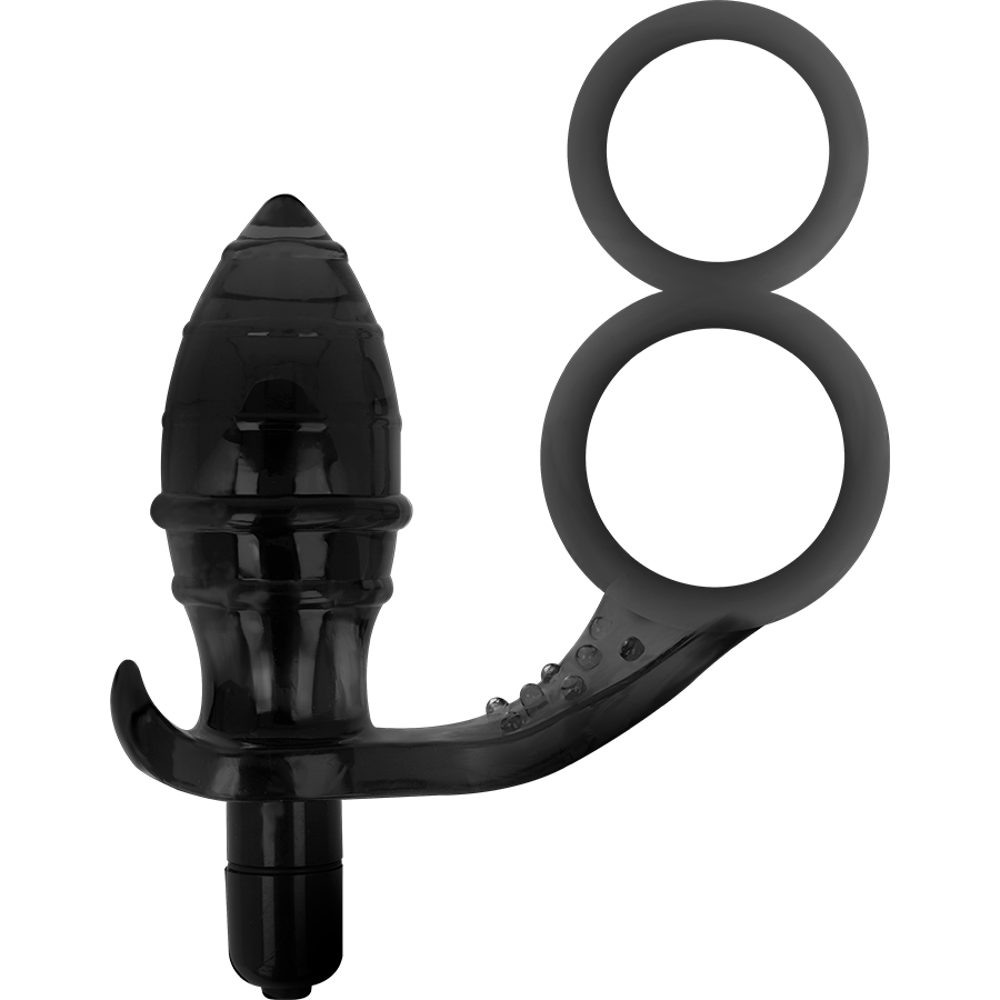 ADDICTED TOYS – Analplug mit doppeltem schwarzen Ring