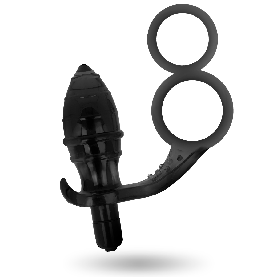 ADDICTED TOYS – Analplug mit doppeltem schwarzen Ring