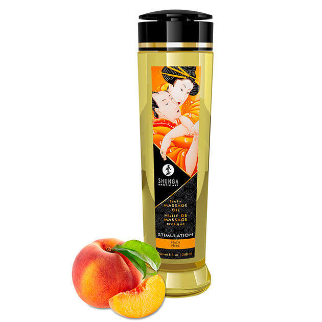 SHUNGA Stimulierend – Erotisches Massageöl, Pfirsich, 240 ml