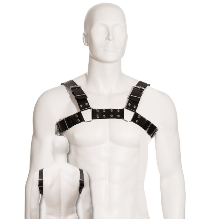 LEATHER BODY Bulldog – Schwarzes Ledergeschirr für Herren, S–XL