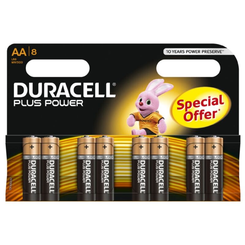 DURACELL – Plus Power Batterie AA LR6, 8 Stück