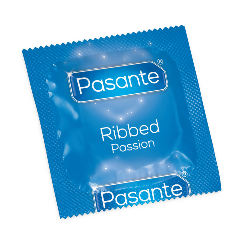 PASANTE Ribbed Passion – gepunktete und gerippte Kondome, 3 Stück