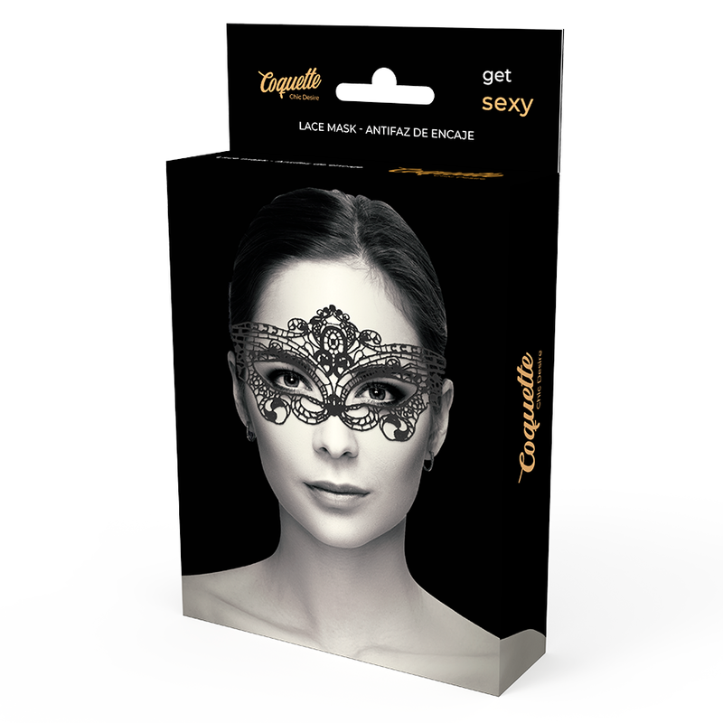 COQUETTE CHIC DESIRE – Feine Spitzen-Augenmaske, Schwarz