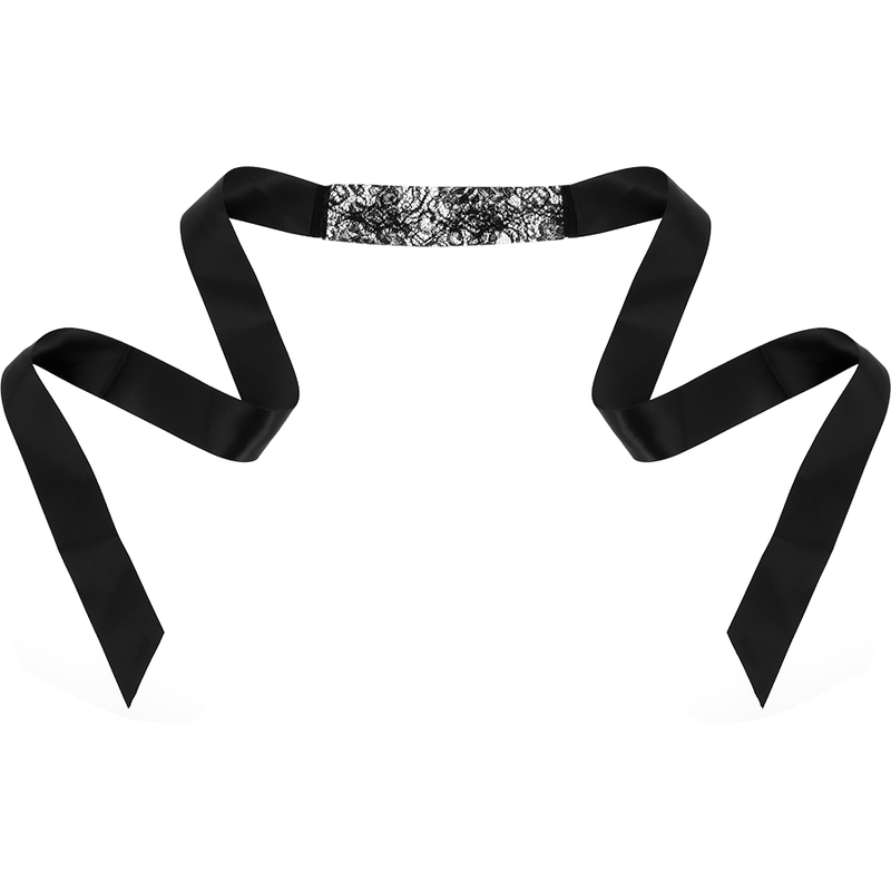 COQUETTE CHIC DESIRE – Spitzen-Augenmaske mit Band, Schwarz