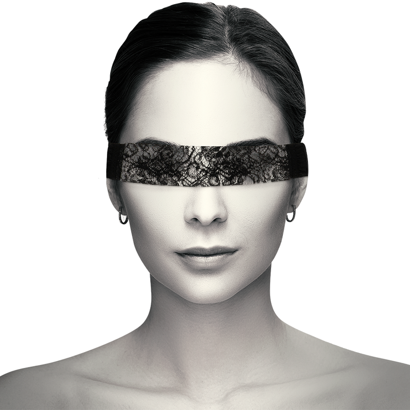 COQUETTE CHIC DESIRE – Spitzen-Augenmaske mit Band, Schwarz